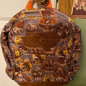 Disney Han Solo Movie backpack w/leather accents